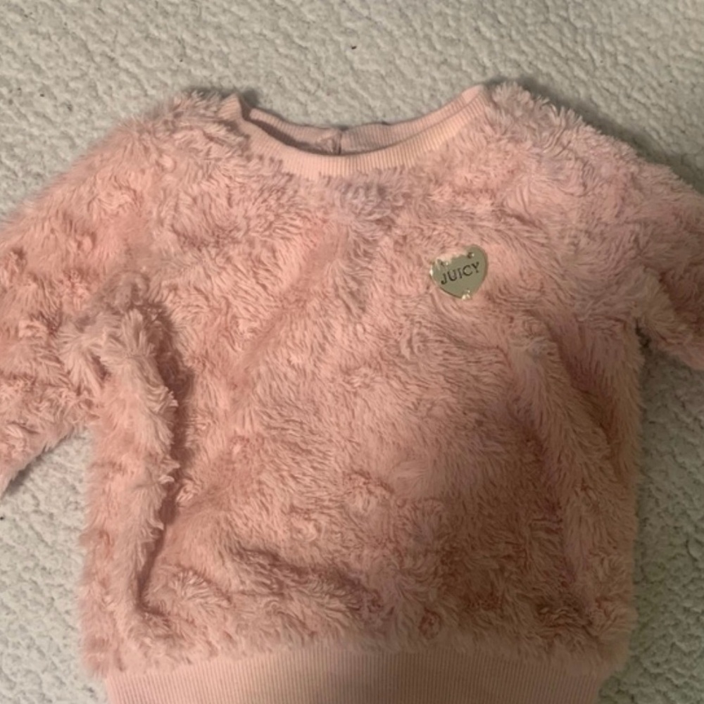 Juicy Couture Kids Blush Fuzzy Sweater